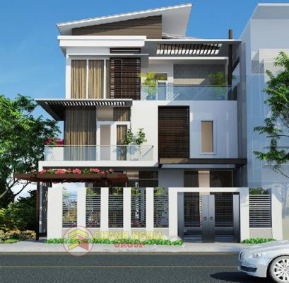 Mẫu nhà biệt thự hiện đại năm 2021 (Chanh Nghia Group)