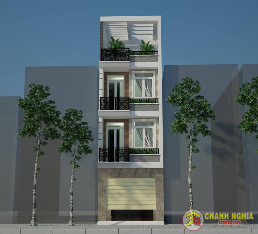 Mẫu nhà phố hiện đại 1 trệt 3 lầu năm 2021 (Chanh Nghia Group)