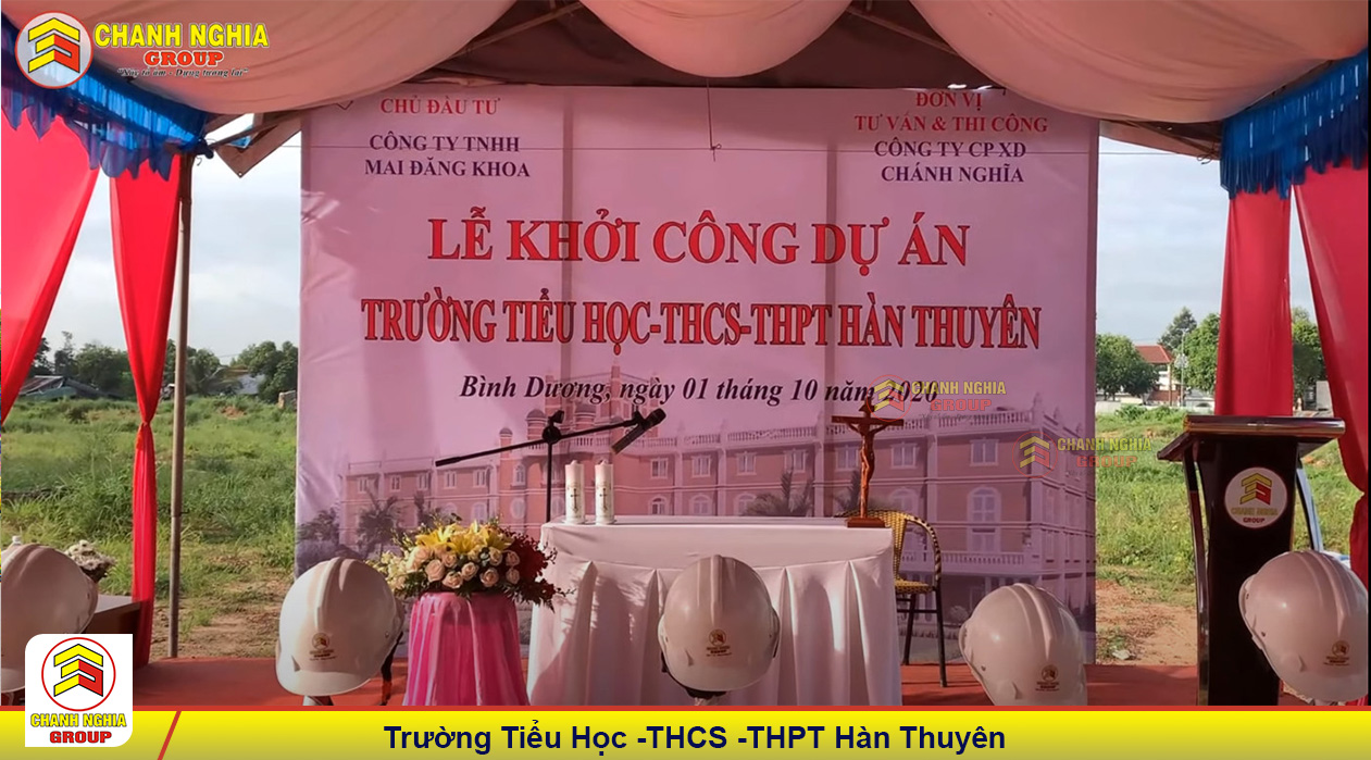 Thi cong truong tieu hoc trung hoc co so han thuyen Binh Duong Chanh Nghia Grioup 3