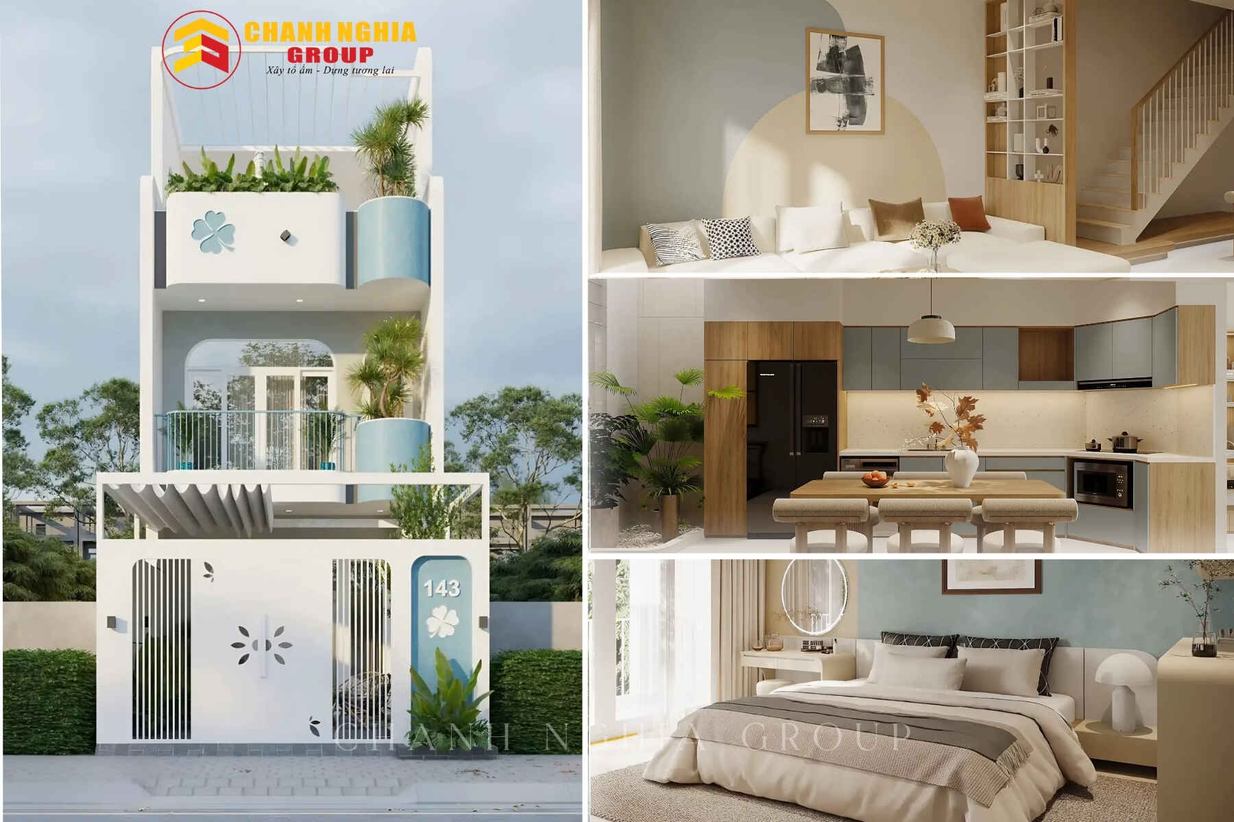 Xây nhà phố trọn gói tại phường Phú An TP.HCM
