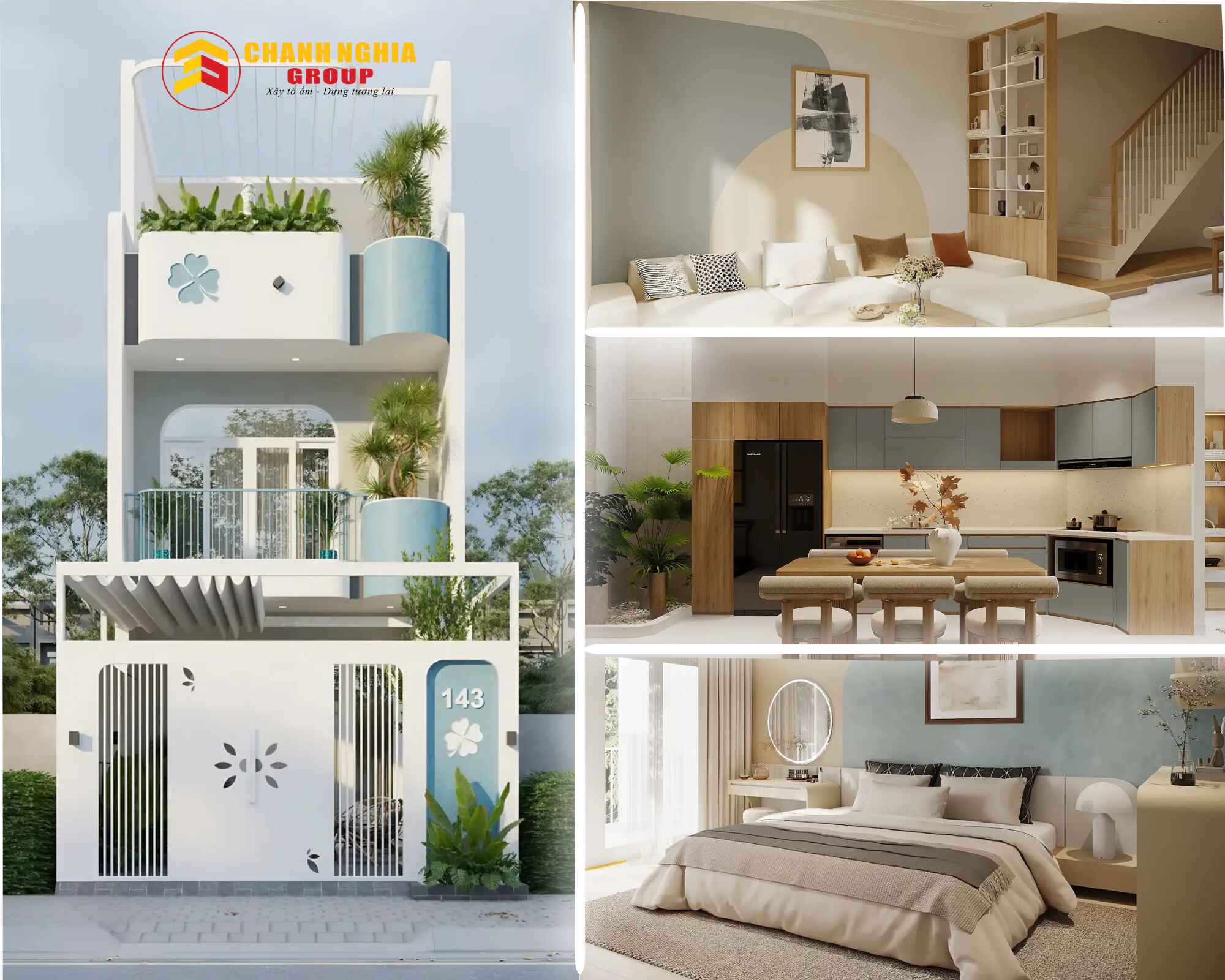 Công ty thiết kế và thi công nhà phố trọn gói tại phường Tân Tạo TP.HCM