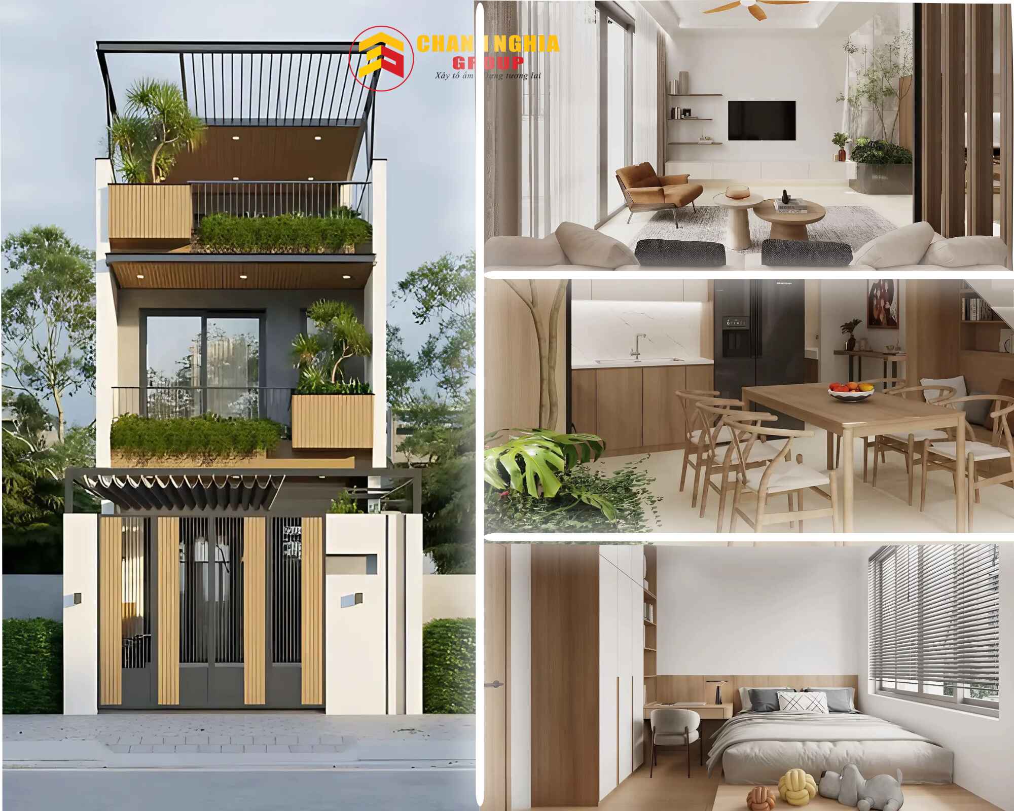 Công ty thiết kế và thi công nhà phố trọn gói tại phường Tân Tạo TP.HCM