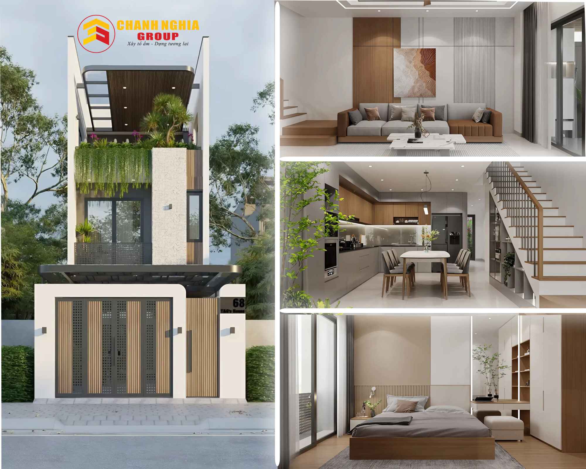 Công ty thiết kế và thi công nhà phố trọn gói tại phường Tân Tạo TP.HCM